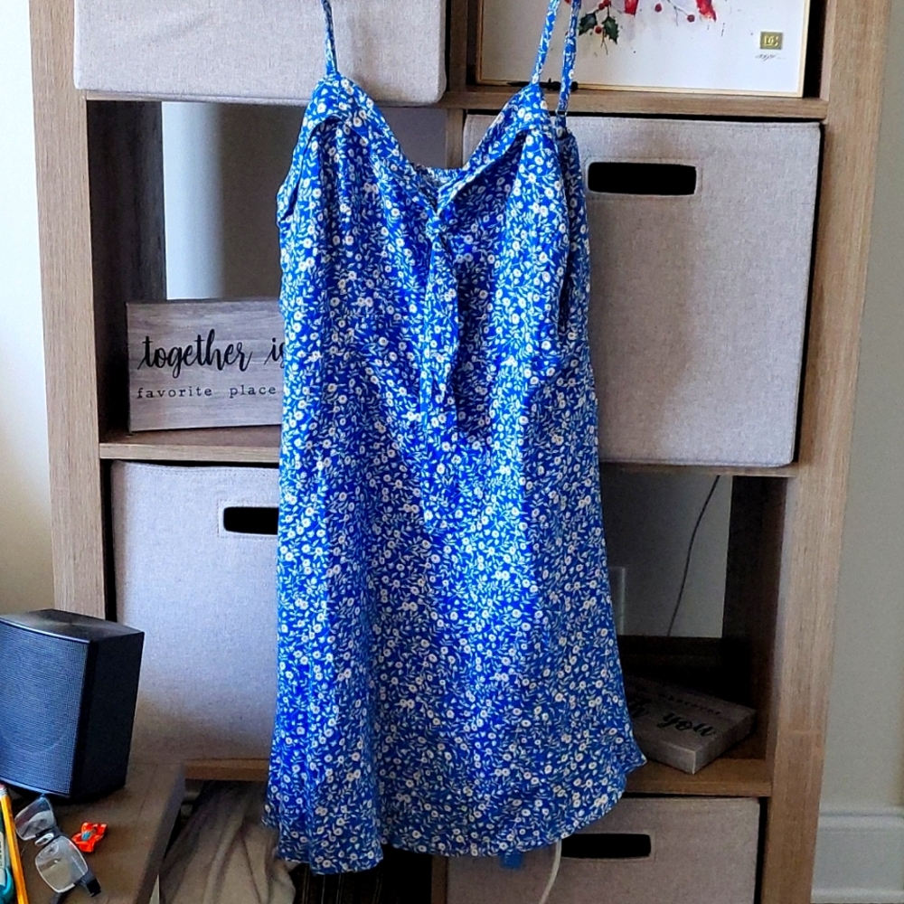 Blue floral dress